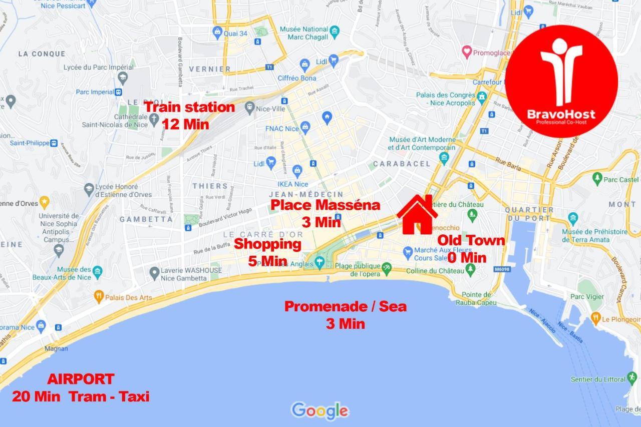 Old Town- 4 Pers, Vieux Nice, Ac, Wifi Экстерьер фото